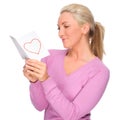 Woman with love letter Royalty Free Stock Photo