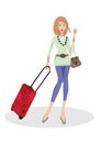Woman with luggage