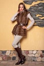 Woman in Luxury fur coat Royalty Free Stock Photo
