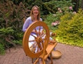 Woman Making Homespun Yarn Royalty Free Stock Photo