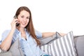 Woman making a phone call Royalty Free Stock Photo