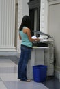 Woman Making Photo Copies Royalty Free Stock Photo