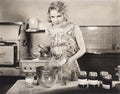 Woman making preserves Royalty Free Stock Photo