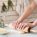 A Woman Making Puff Pastry Dough