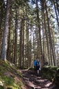 Woman and man, hiking, alps, austria