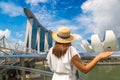 Woman and Marina Bay Sands