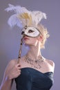 Woman with mask Royalty Free Stock Photo