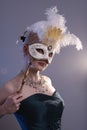 Woman with mask Royalty Free Stock Photo