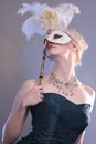 Woman with mask Royalty Free Stock Photo