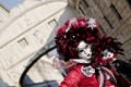 Woman with mask and bridge of sighs Royalty Free Stock Photo