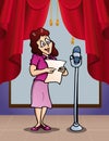 Woman master of ceremony Royalty Free Stock Photo