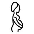 Woman maternity icon, outline style