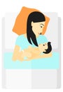 Woman in maternity ward. Royalty Free Stock Photo