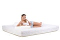 Woman and mattress