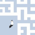 Illustration of a person entering a maze