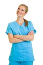 Woman in medical doctor suit