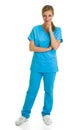 Woman in medical doctor suit