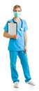 Woman in medical doctor uniform