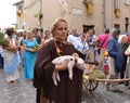 Woman on a medieval festival in Italy