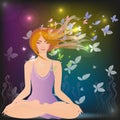 Woman meditating Royalty Free Stock Photo