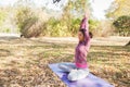 Healthy Young Woman Meditating And Practicing Yoga Outdoor Royalty Free Stock Photo