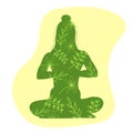 Woman meditating and relaxing, yoga. Mental health