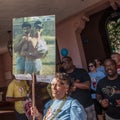 Woman with Memorial Sign at Tucson AIDSwalk