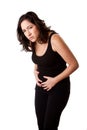 Woman with menstrual cramps pain Royalty Free Stock Photo