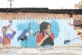 Woman with Microphone Painting, Memphis, Tennessee
