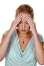 Woman with migraine Royalty Free Stock Photo