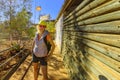 Woman at mine in Tennant Creek Royalty Free Stock Photo