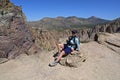 Woman on Misery Ridge Trail in Smith Rock State Park, Oregon. Royalty Free Stock Photo
