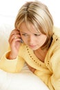 Woman on mobile phone Royalty Free Stock Photo