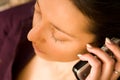 Woman with mobile telephone Royalty Free Stock Photo