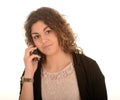 Woman with mobile telephone Royalty Free Stock Photo