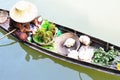 Woman monger on the boat