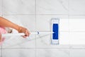 Person Cleaning Floor With Mop Royalty Free Stock Photo