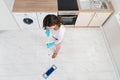 Woman Mopping Floor Royalty Free Stock Photo