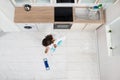 Woman Mopping Floor Royalty Free Stock Photo