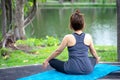 Woman more than 50 year old practicing yoga