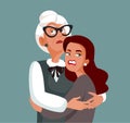 Woman and Mother-in-Law Hating Each Other Vector Cartoon Royalty Free Stock Photo