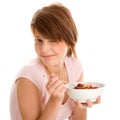 Woman with muesli