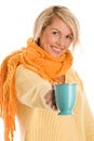 Woman with mug Royalty Free Stock Photo