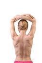Woman muscular back
