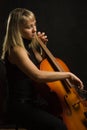 Woman musician with cello