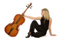 Woman musician with cello