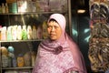 woman Muslim at the market, village Toyopakeh, Nusa Penida June 24. 2015 Indonesia