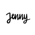 Woman name Jenny hand lettering