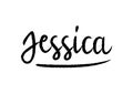 Woman name Jessica hand lettering