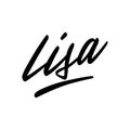 Woman name Lisa hand lettering